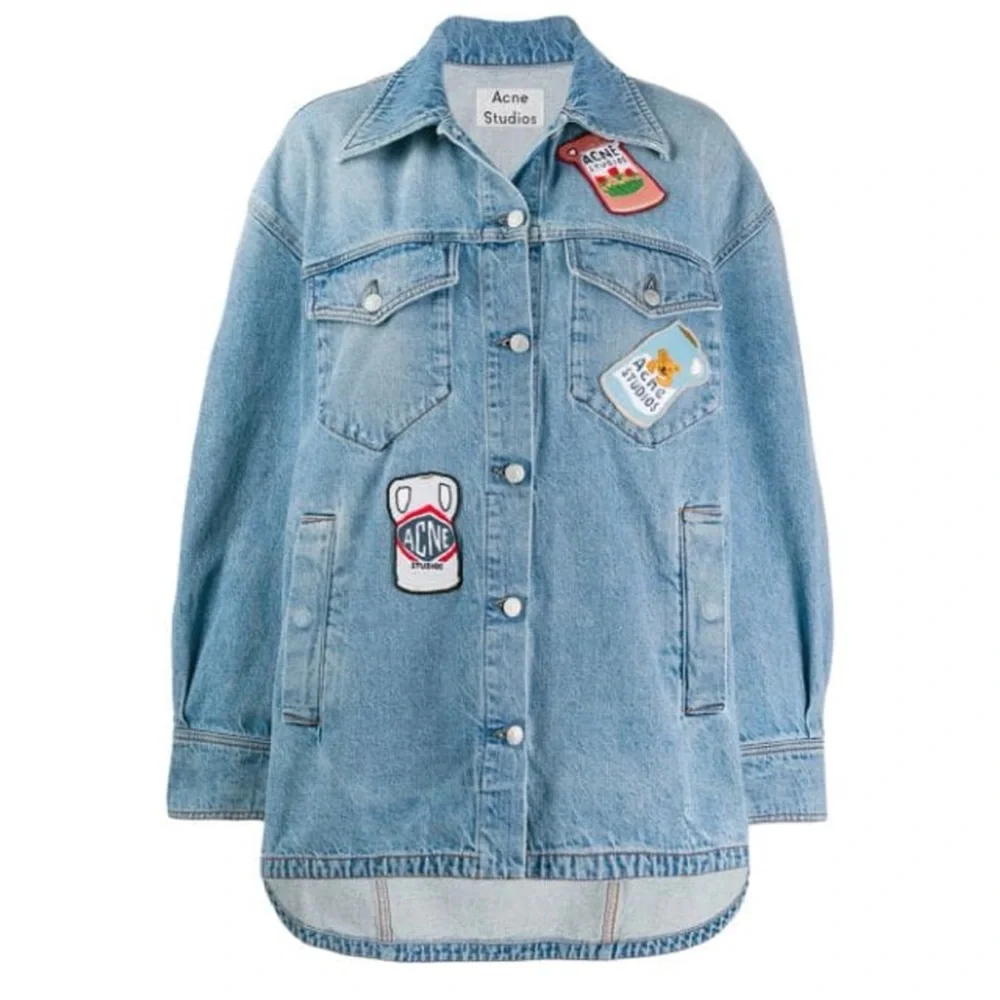 Acne Studios Vase Graphic Appliqué Denim Jacket Grant Levy-Lucero Art-to-Wear OS - Picture 2 of 16